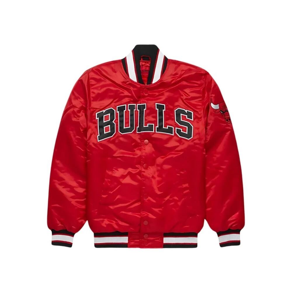 Chicago Bulls Retro Varsity Satin Jacket Mens 3XL Red NBA Jacket n Joint NWT